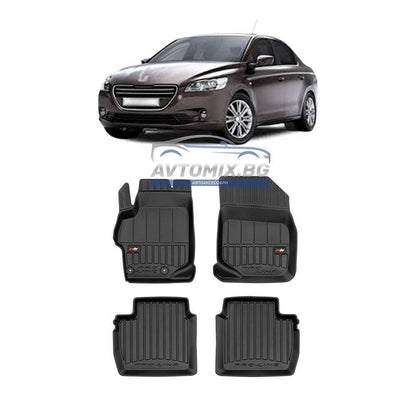 Гумени стелки зa  Peugeot 301 след 2012 г., ProLine 3D