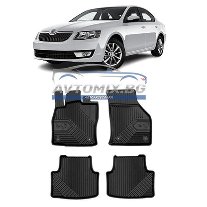 Гумени стелки зa Skoda Octavia 3 2012-2019 г., Модел No.77