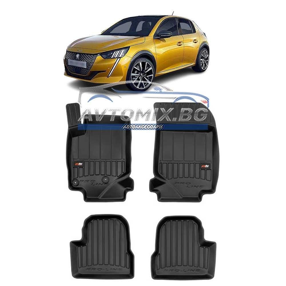 Гумени стелки зa Peugeot 208 след 2019 г., ProLine 3D