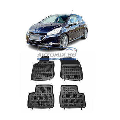 Гумени стелки за Peugeot 208 2012-2019 г., Rezaw Plast