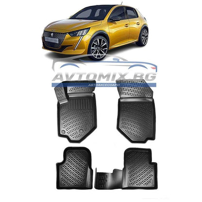 Гумени стелки зa Peugeot 208 след 2019 г., RizLine