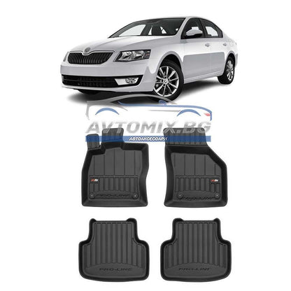 Гумени стелки зa Skoda Octavia 3 2012-2019 г., ProLine 3D