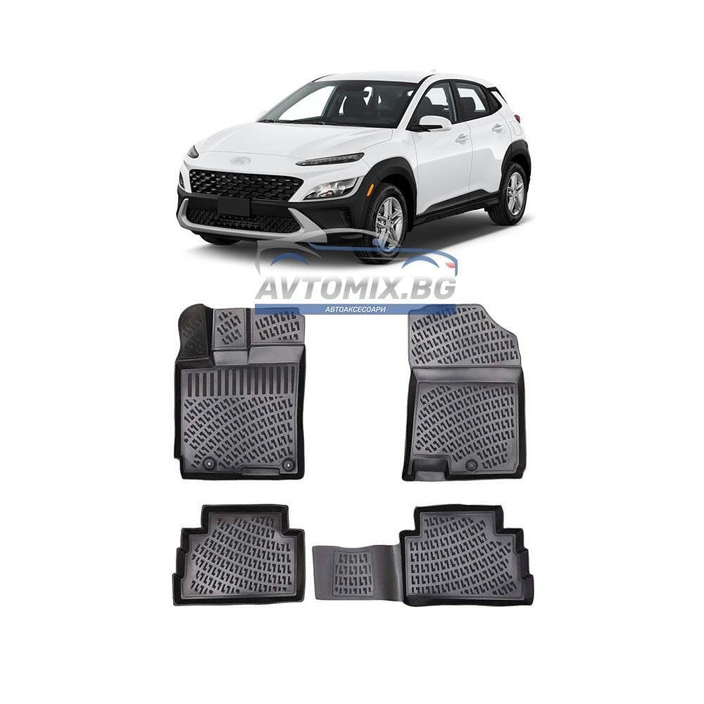 Гумени стелки зa Hyundai Kona 2017-2022 г., RizLine