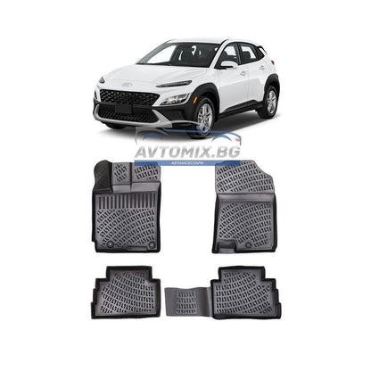 Гумени стелки зa Hyundai Kona 2017-2022 г., RizLine