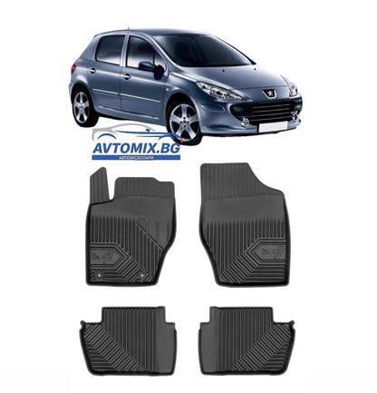 Гумени стелки зa Peugeot 307 от 2001-2008г г., Модел No.77 / комби