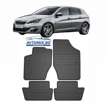 Rubber floor mats for Peugeot 308 from 2009-2014, Frogum / hatchback