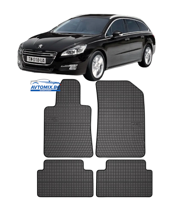 Rubber floor mats for Peugeot 508 from 2010-2018 Frogum