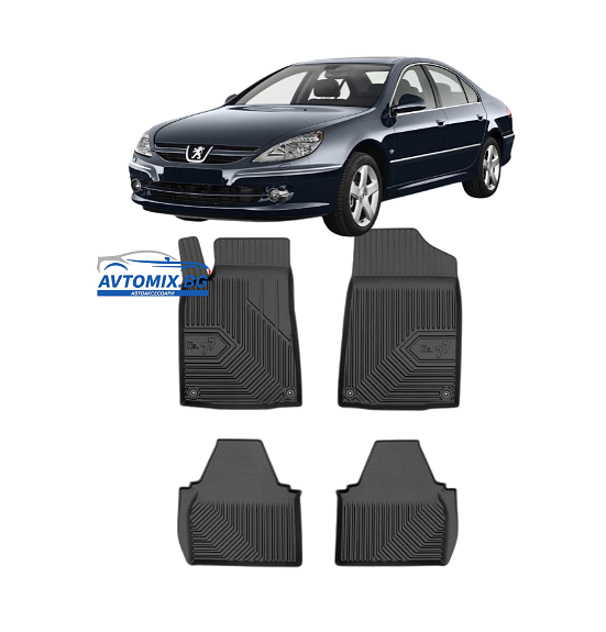 Rubber floor mats for Peugeot 607 from 1999-2010 Model No.77