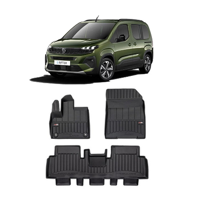 Гумени стелки за Peugeot E-Rifter след 2021г, ProLine 3D