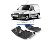 Rubber floor mats for Peugeot Partner 1996-2003, RizLine