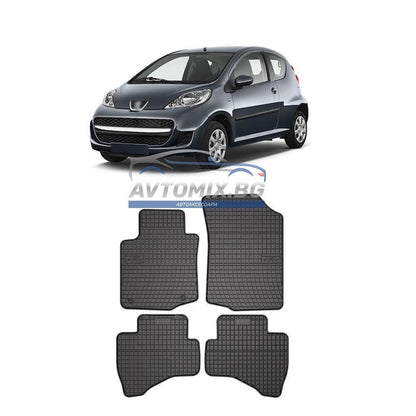 Covorașe de cauciuc pentru Peugeot 107 2005-2014, Frogum