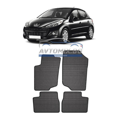 Covorașe de cauciuc pentru Peugeot 207 2006-2012, Frogum