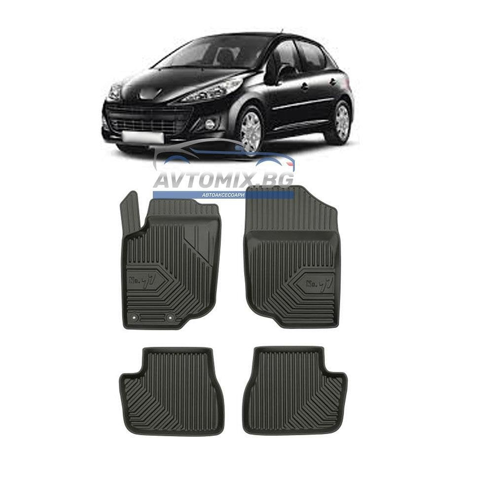 Covorașe din cauciuc pentru Peugeot 207 2006-2012, Model Nr. 77