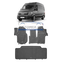 Rubber floor mats, front and for the trunk for MAN TGE after 2017, Rezaw Plast