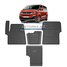 Rubber floor mats for Peugeot Traveller from 2016, 2nd row seats, Frogum