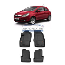 Rubber floor mats for Opel Corsa D 2006-2014, ProLine 3D