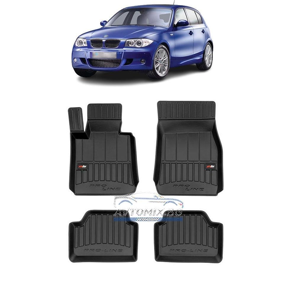 Rubber floor mats for BMW 1 Series E81, E87, F20, F21 2004-2019, ProLine 3D
