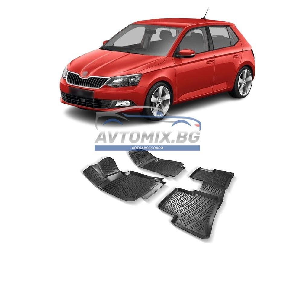 Гумени стелки зa Skoda Fabia 2014-2021 г., RizLine