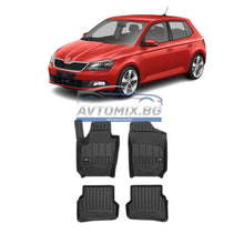 Rubber floor mats for Skoda Fabia 2014-2021, ProLine 3D