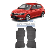 Rubber floor mats for Skoda Fabia 2014-2021, Frogum