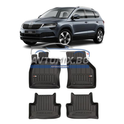 Rubber floor mats for Skoda Karoq after 2017, ProLine 3D