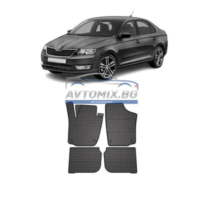 Гумени стелки зa Skoda Rapid 2012-2022 г., Frogum