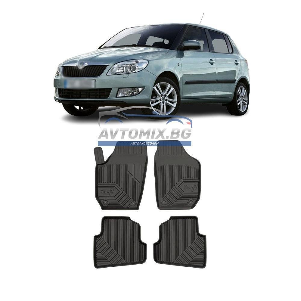 Rubber floor mats for Skoda Fabia 2006-2014, Model No.77
