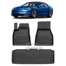 Rubber floor mats for Tesla Model S 2012-2021, ProLine 3D