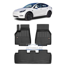 Rubber floor mats for Tesla Model Y after 2019, ProLine 3D