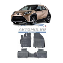 Rubber floor mats for Toyota Aygo X from 2022, Rezaw Plast
