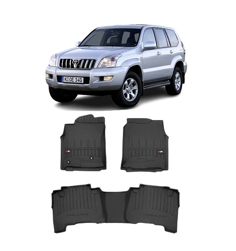 Covorașe de cauciuc pentru Toyota Land Cruiser 120 din 2002-2010, ProLine 3D