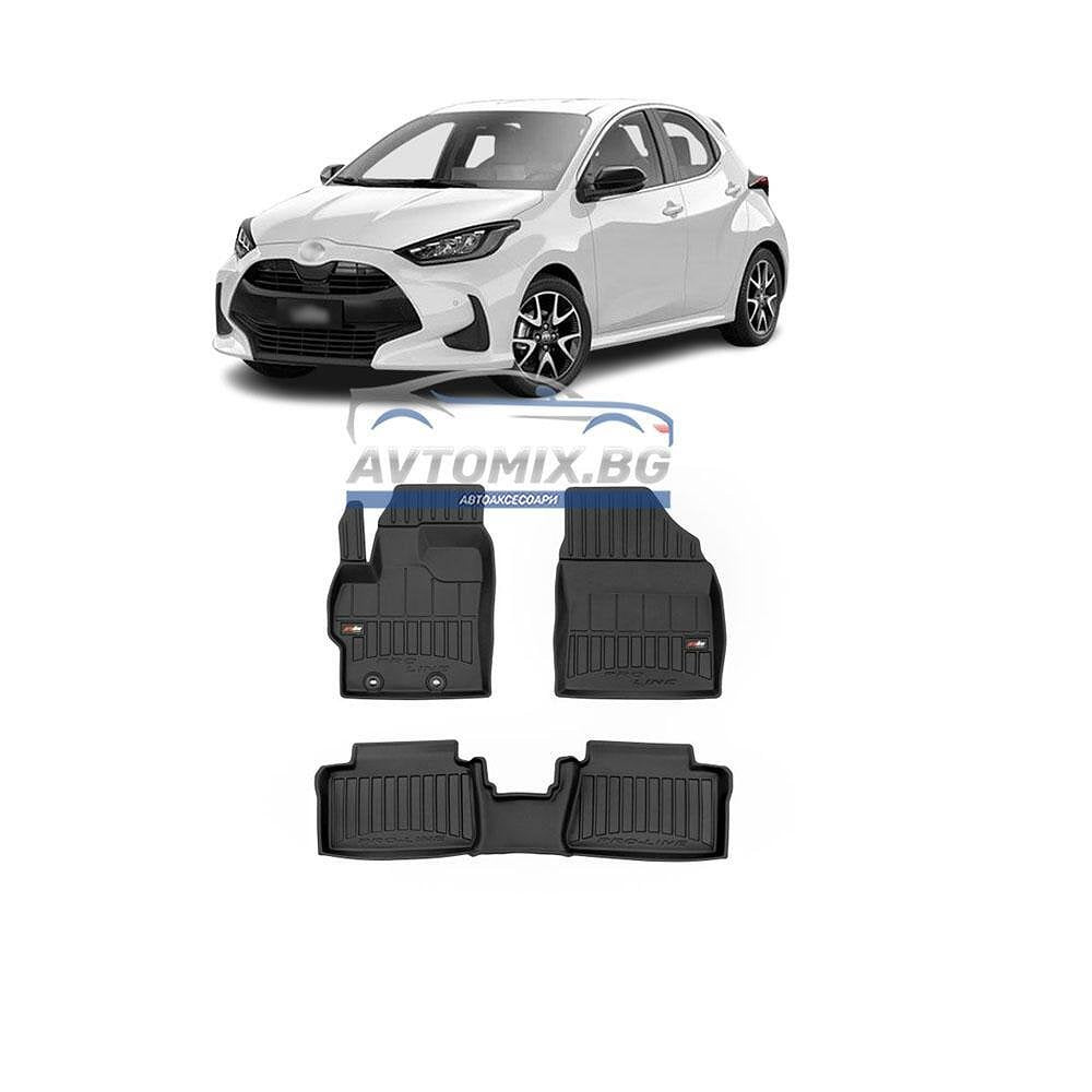 Гумени стелки зa Toyota Yaris след 2020 г., ProLine 3D