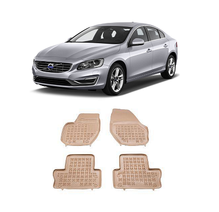 Гумени стелки за VOLVO S60 / V60 / XC60 (2008-2017) - тип леген бежови