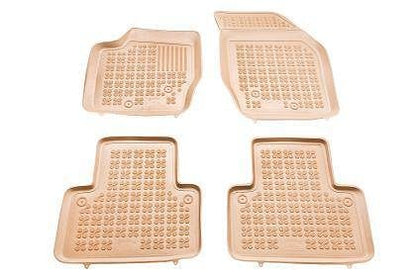 Rubber floor mats for VOLVO XC90 (2002-2014) - beige tray type