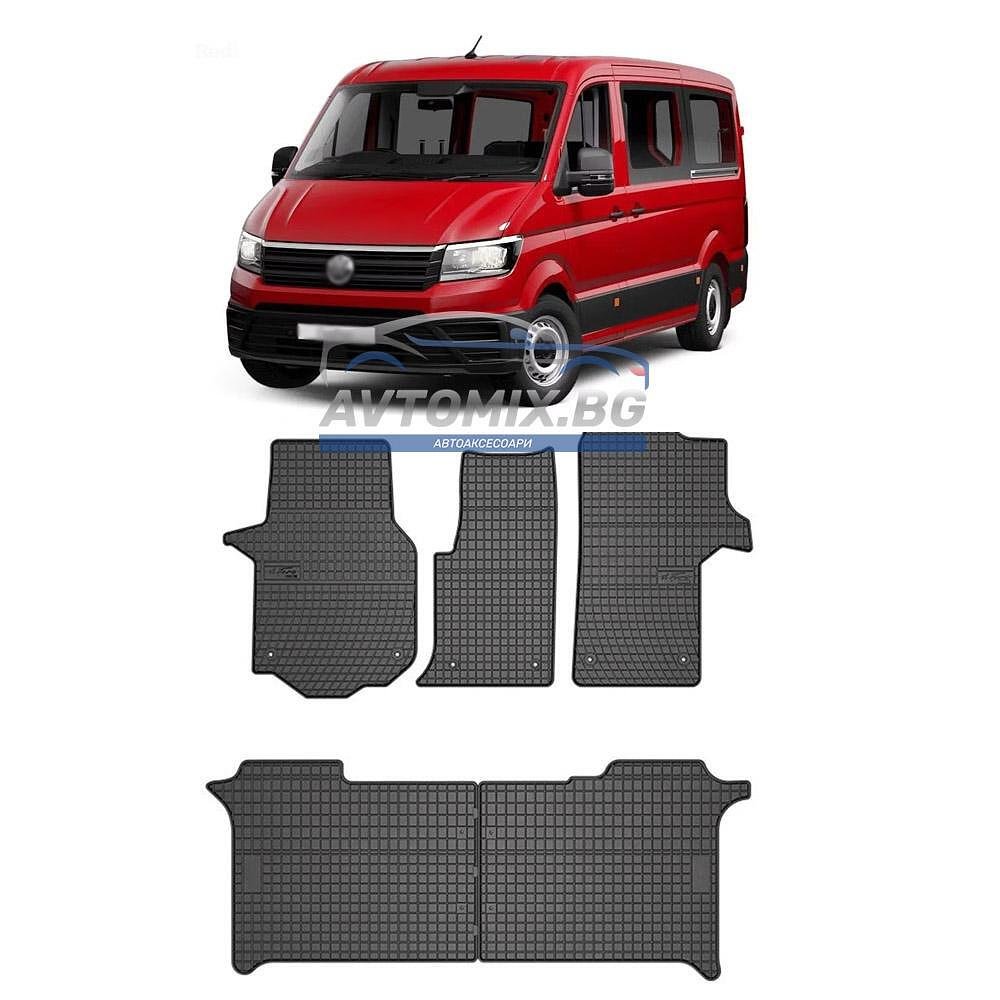 Rubber floor mats for VW Crafter 2016-2024, Frogum