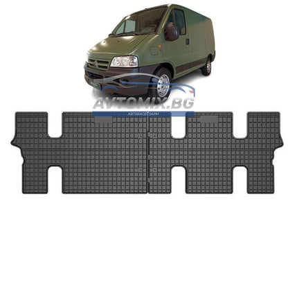 Rubber floor mats for Citroen Jumper after 2006, 2nd row seats, Frogum
