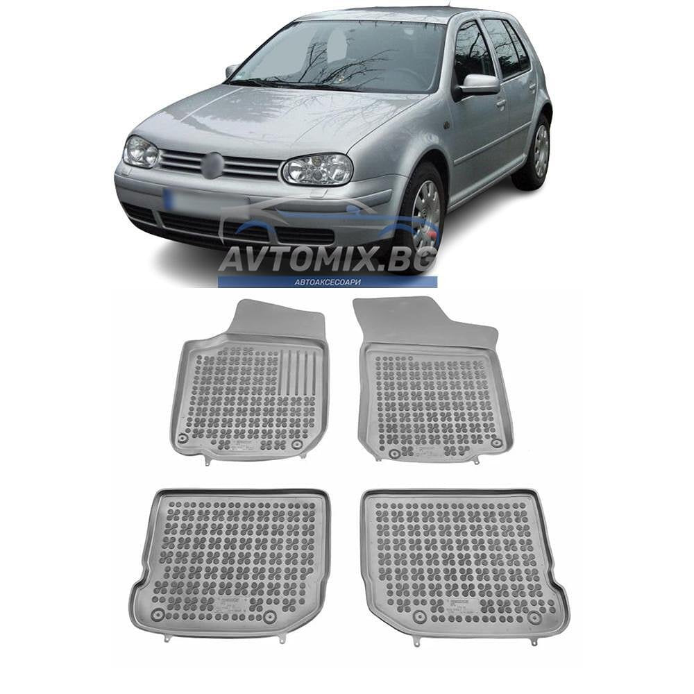 Гумени стелки за VW Golf 4 1997-2010., Rezaw Plast, сиви