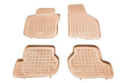 Гумени стелки за VW Golf 5 / Golf 6 / Jetta / Seat Leon (2004-2012) / Scirocco / Octavia 2 (2004-2013) - тип леген бежови