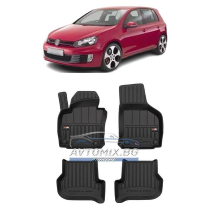 Гумени стелки зa VW Golf 6 2008-2013 г, ProLine 3D