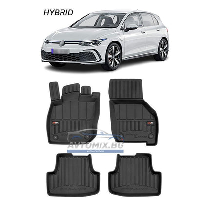 Rubber mats for VW Golf 8 Hybrid after 2020, ProLine 3D