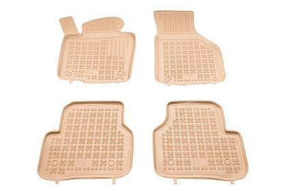 Rubber Floor Mats for VW Passat B6 / B7 (2005-2014) / Tiguan (2007-2016) / Jetta (2010-2018) - Beige Tray Type