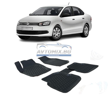 Гумени стелки за VW Polo седан 2009-2017 г., 3D-PXM-VW-19