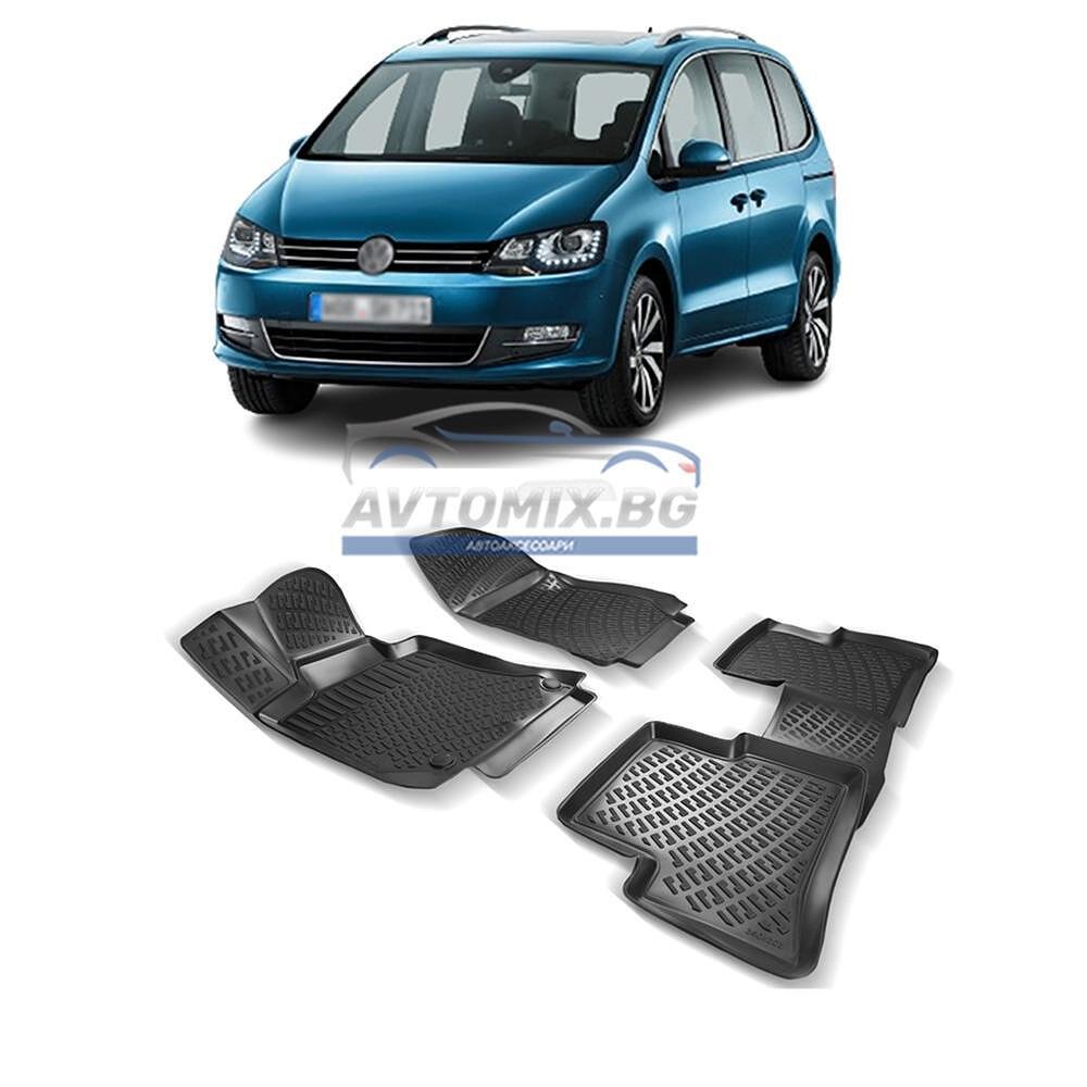Covorașe de cauciuc pentru VW Sharan 2 2010-2022, RizLine