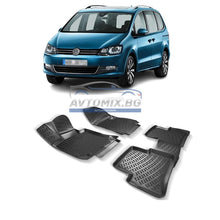 Covorașe de cauciuc pentru VW Sharan 2 2010-2022, RizLine