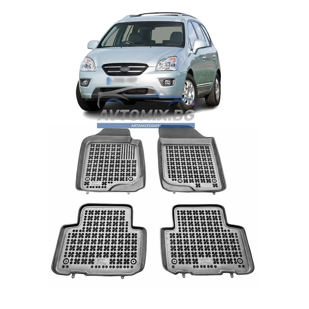 Rubber floor mats for KIA Carens 2006-2013, Rezaw Plast
