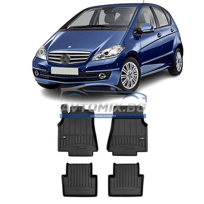 Гумени стелки зa Mercedes A class W169 2004-2012 г., ProLine 3D