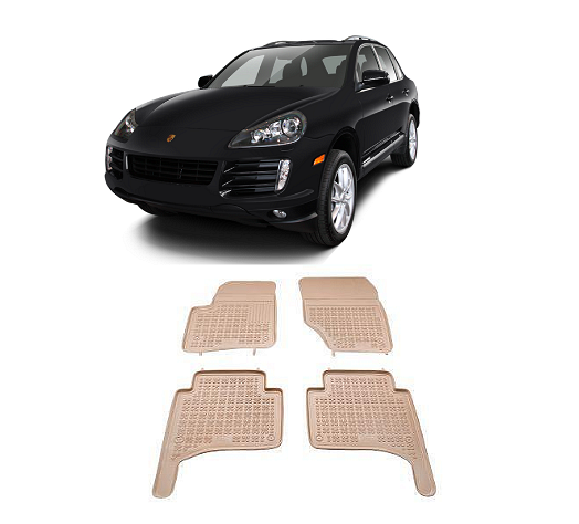Гумени стелки за VW Touareg I / Porsche Cayenne I (2002-2010) - тип леген бежови