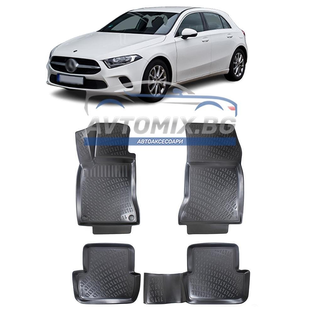 Rubber mats for Mercedes A-Class W177 from 2018 onwards, RizLine