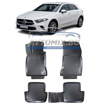 Rubber mats for Mercedes A-Class W177 from 2018 onwards, RizLine