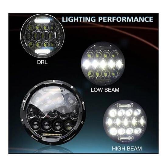 Halogen spotlights for SUV, 75W, 18 cm